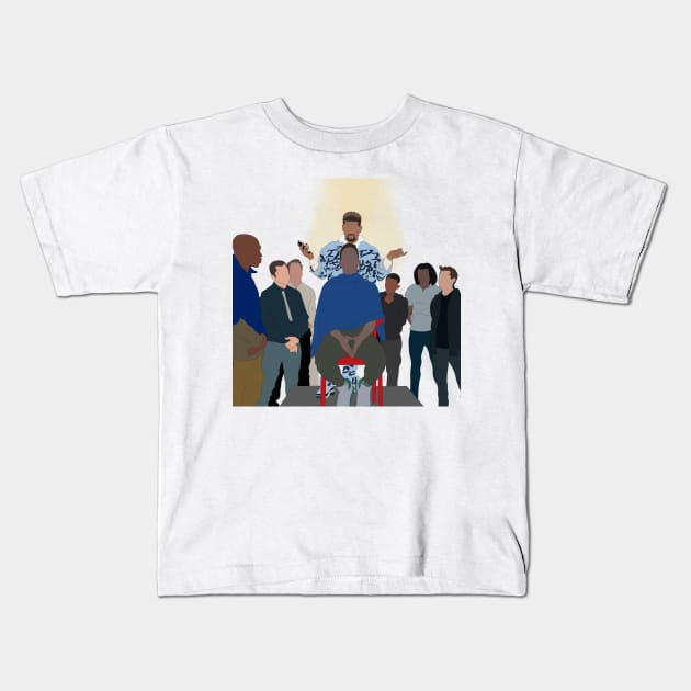 The Locker Room Barber Kids T-Shirt by Wenby-Weaselbee